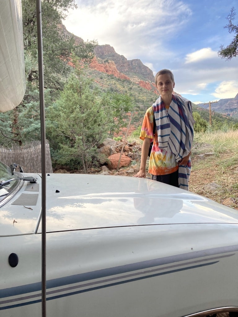 me next to RV in sedona